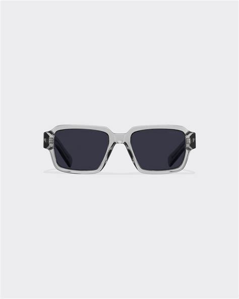 Crystal Carbon Lenses Sunglasses With Prada Logo .